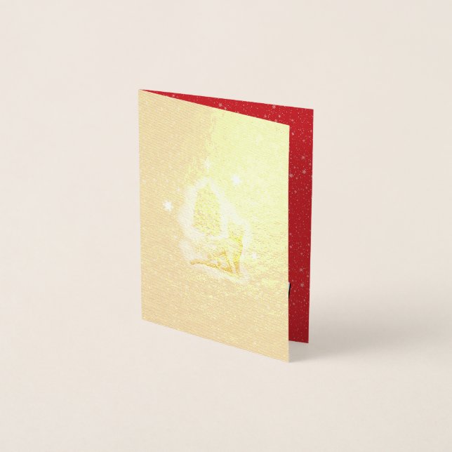 Merry Christmas Cat Foil Card (Front)