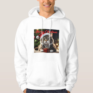 Merry Christmas Cat Hoodie