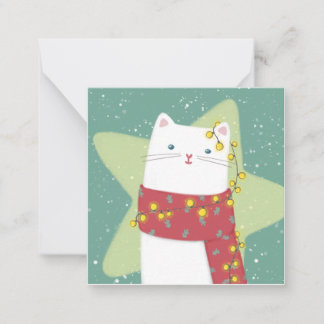 Merry Christmas: Cat Illustration Card