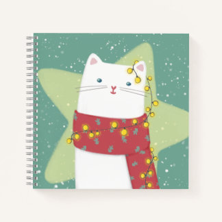 Merry Christmas: Cat Illustration Notebook