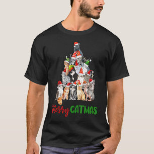 Merry Christmas Cat Tree T-Shirt