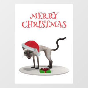 Merry Christmas. Cat with Santa hat