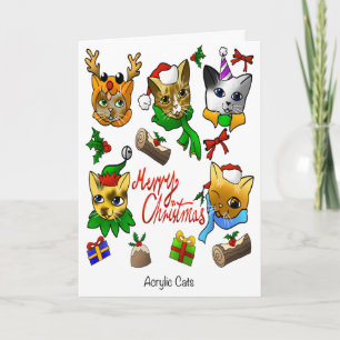 Merry Christmas Cats Card
