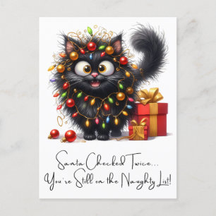Merry Christmas Cats Funny Quotes For Friends  Holiday Postcard