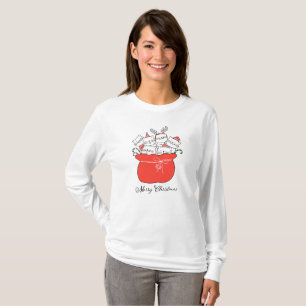Merry Christmas Cats In Santa Sack Holidays T-Shirt