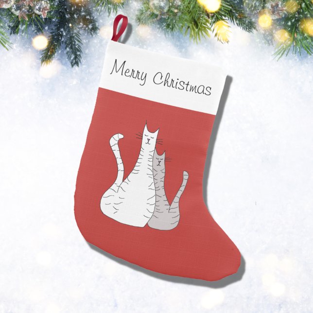 Merry Christmas Cats Small Christmas Stocking (Creator Uploaded)