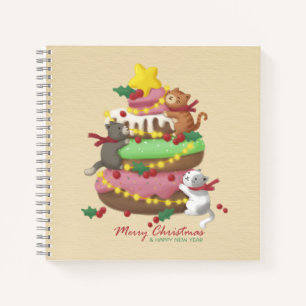 Merry Christmas: Cats & Sweets Illustration Notebook