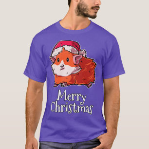 Merry Christmas Cavy Santas Hat Guinea Pig T-Shirt