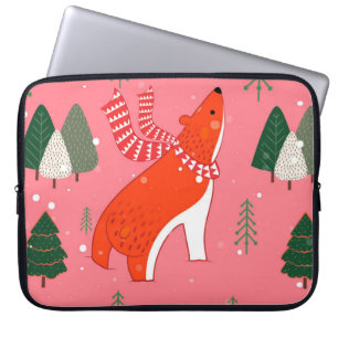 Merry Christmas Celebration and Happy New Year and Laptop Sleeve