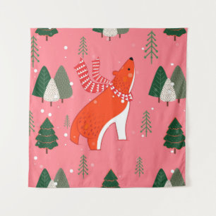 Merry Christmas Celebration and Happy New Year and Tapestry