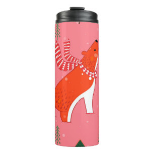 Merry Christmas Celebration and Happy New Year and Thermal Tumbler