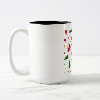 Merry Christmas Celebration: Joyful Holiday Spirit Two-Tone Coffee Mug