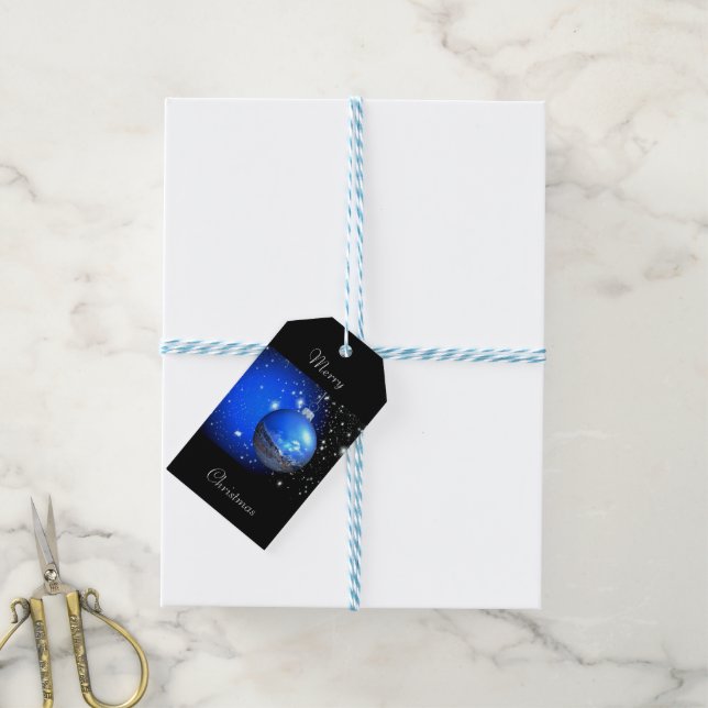Merry Christmas celestial Gift Tags (With Twine)