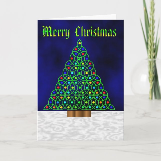 Merry Christmas Celtic Holiday Card (Front)