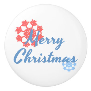 Merry Christmas Ceramic Knob