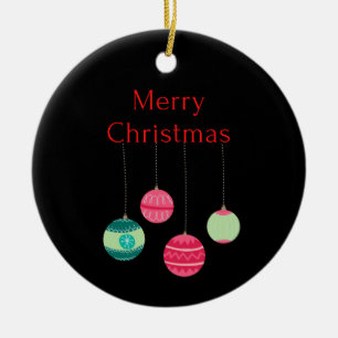 merry christmas ceramic ornament