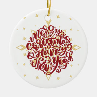 Merry Christmas  Ceramic Ornament