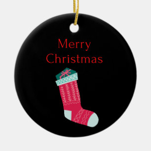 merry christmas ceramic ornament