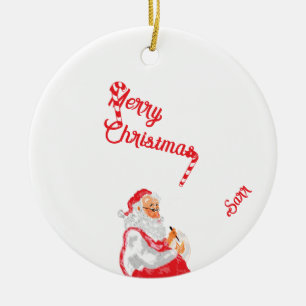 : Merry Christmas Ceramic Ornament