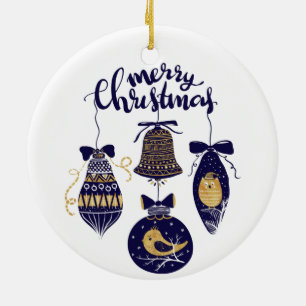 Merry Christmas Ceramic Ornament
