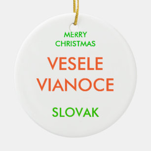 MERRY CHRISTMAS, CERAMIC ORNAMENT