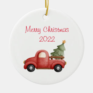 merry christmas   ceramic ornament