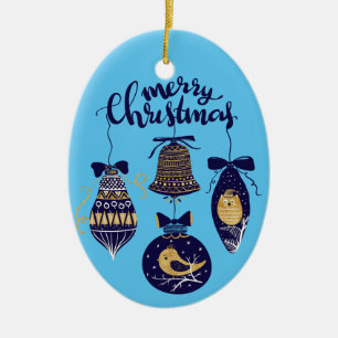 Merry Christmas Ceramic Ornament