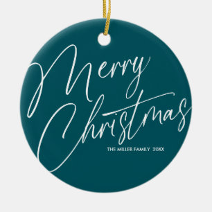 Merry Christmas Ceramic Ornament