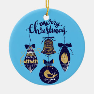 Merry Christmas Ceramic Ornament