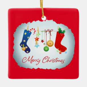 Merry Christmas  Ceramic Ornament
