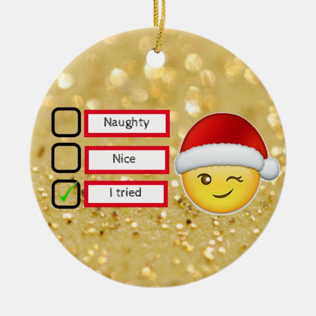 Merry Christmas Ceramic Ornament (Front)