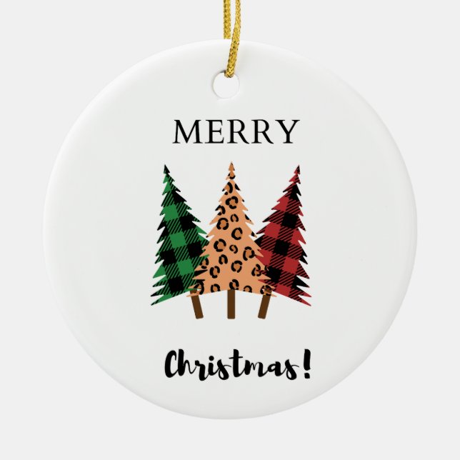 merry christmas ceramic ornament (Front)