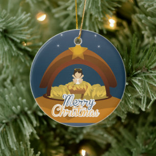 Merry Christmas Ceramic Ornament