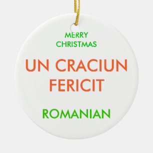 MERRY CHRISTMAS, CERAMIC ORNAMENT