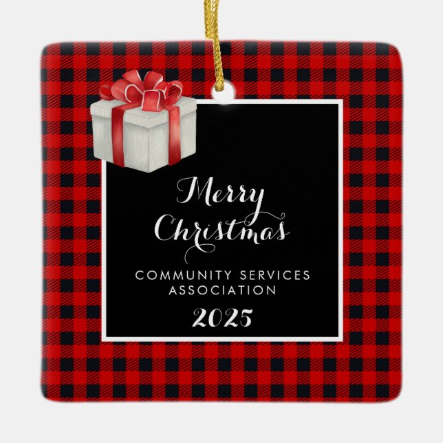 Merry Christmas  Ceramic Ornament (Front)