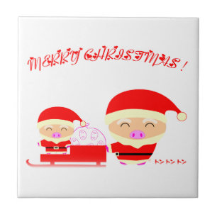 Merry christmas ceramic tile