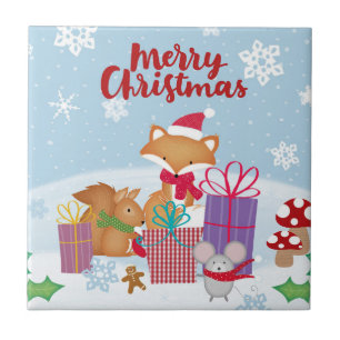Merry Christmas Ceramic Tile