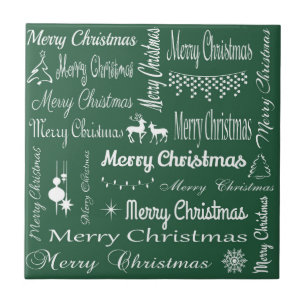 Merry Christmas Ceramic Tile