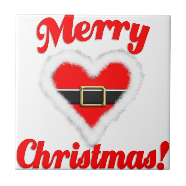 Merry Christmas Ceramic Tile (Front)