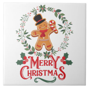 Merry Christmas Ceramic Tile