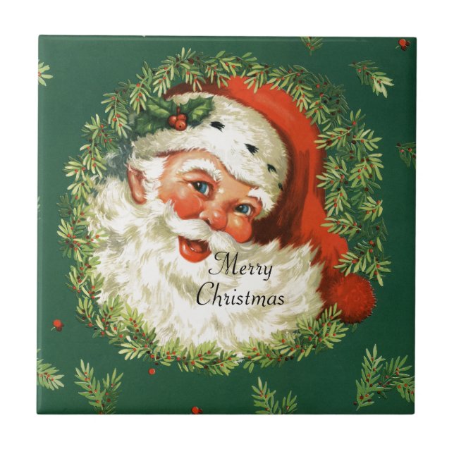 Merry Christmas Ceramic Tile (Front)