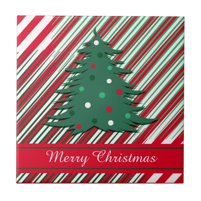 Merry Christmas Ceramic Tile (Front)
