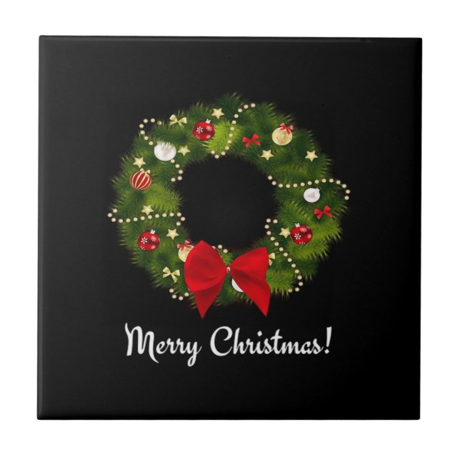 Merry Christmas! Ceramic Tile (Front)