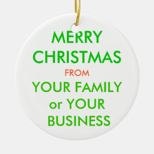 MERRY CHRISTMAS, CERAMIC TREE DECORATION