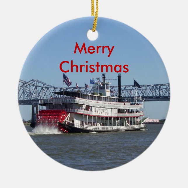 Merry Christmas Ceramic Tree Decoration (Front)