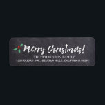 Merry Christmas •Chalkboard • Handlettering Return Address Label<br><div class="desc">Personalise this label and find the other pieces from the collection. Complete your holiday look.</div>