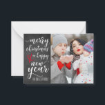 Merry Christmas Chalkboard Photo Greeting Card<br><div class="desc">Merry Christmas and a Happy New Year Chalkboard Photo Christmas Card
Add your own photo and edit the name!</div>