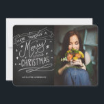 Merry Christmas Chalkboard Script Holiday Photo<br><div class="desc">Merry Christmas Chalkboard Script Holiday Photo</div>