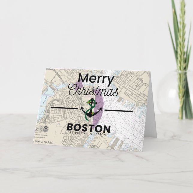 Merry Christmas Chart- Boston Holiday Card (Front)