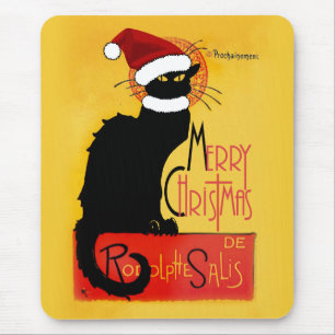 Merry Christmas -  Chat Noir Mouse Pad